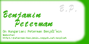 benjamin peterman business card